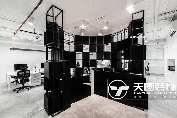 南京办公室装修-黑白酷空间